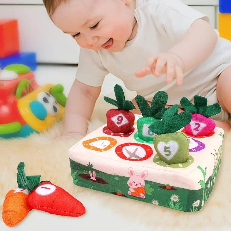 Baby Tissue Box Pull Out Radish Toys Carrot Harvest Toddler Fine Motor Skills Montessori Early Learning Educational Games Toys - NTKSTORE