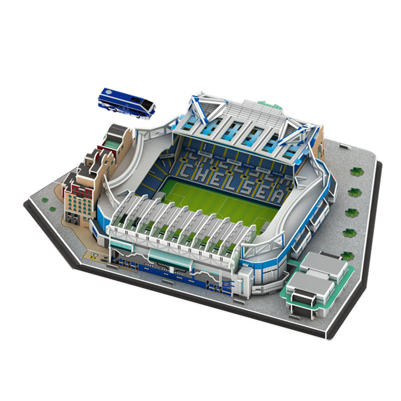 DIY Chelsea Stamford Bridge Football Stadium 3d Stereo Puzzle Model SZ - NTKSTORE