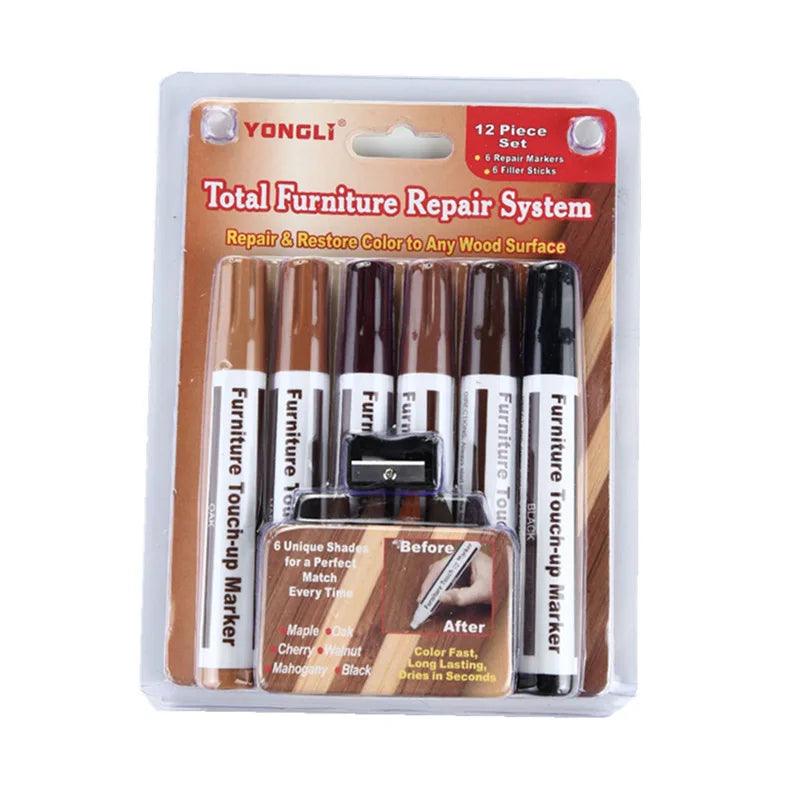 Furniture Repair Pen Markers Remover Wood Scratches Restore Kit Scratch Filler Paint Wooden Cabinet Floors Tables Repair Tool - NTKSTORE