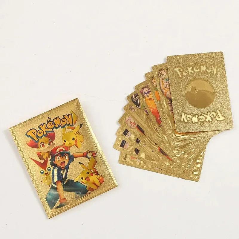 10Pcs Pokemon Cards German Spanish French English Vmax GX Color Energy Card Pikachu Rare Collection Battle Trainer Boys Gift - NTKSTORE