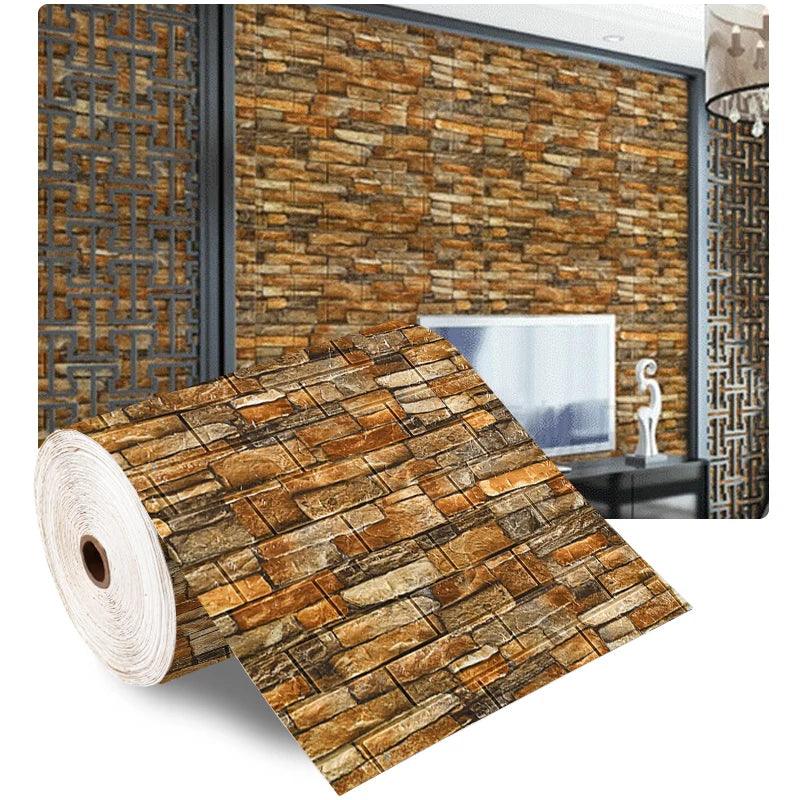 70cm*100cm 3D Brick Pattern Wall Panels Wallpaper DIY Waterproof for Living Room Bedroom Kitchen Background Wall stickers Decor - NTKSTORE