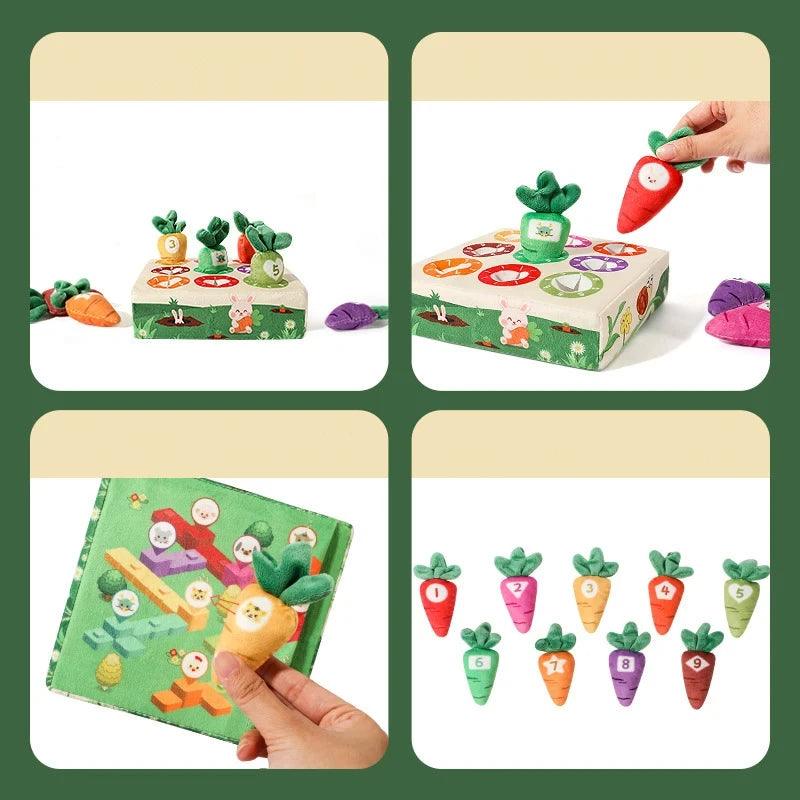 Baby Tissue Box Pull Out Radish Toys Carrot Harvest Toddler Fine Motor Skills Montessori Early Learning Educational Games Toys - NTKSTORE