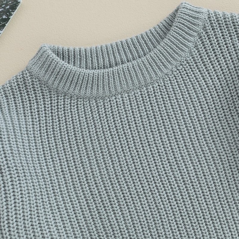 Baby Boys Girls Warm Sweaters Knitted Loose O-neck Pullover Knitwear Sweaters Tops 0-5Y - NTKSTORE
