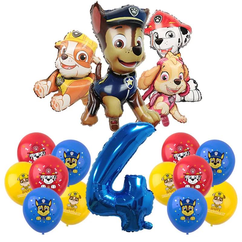 PAW Patrol Birthday Party Decorations Latex Aluminum Foil Balloons Disposable Tableware Kids Event Supplies Chase Marshall Skye - NTKSTORE