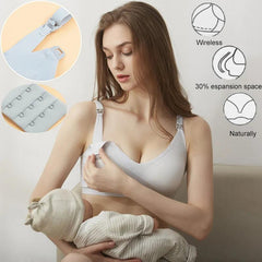 Ultra Thin Laser Cutting Ladies Feeding Bra Seamless Removable Padded Breastfeeding Bras Plus Size Push Up Maternity Support Bra - NTKSTORE