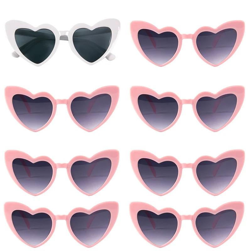 Heart Shaped Sunglasses for Women Retro Cat Eye Sunglasses Wedding Engagement Decoration Shopping Traveling Party Accessories - NTKSTORE