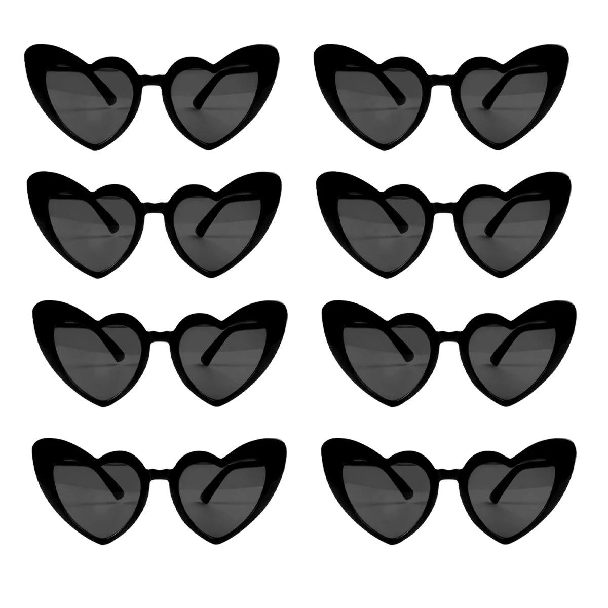 Heart Shaped Sunglasses for Women Retro Cat Eye Sunglasses Wedding Engagement Decoration Shopping Traveling Party Accessories - NTKSTORE