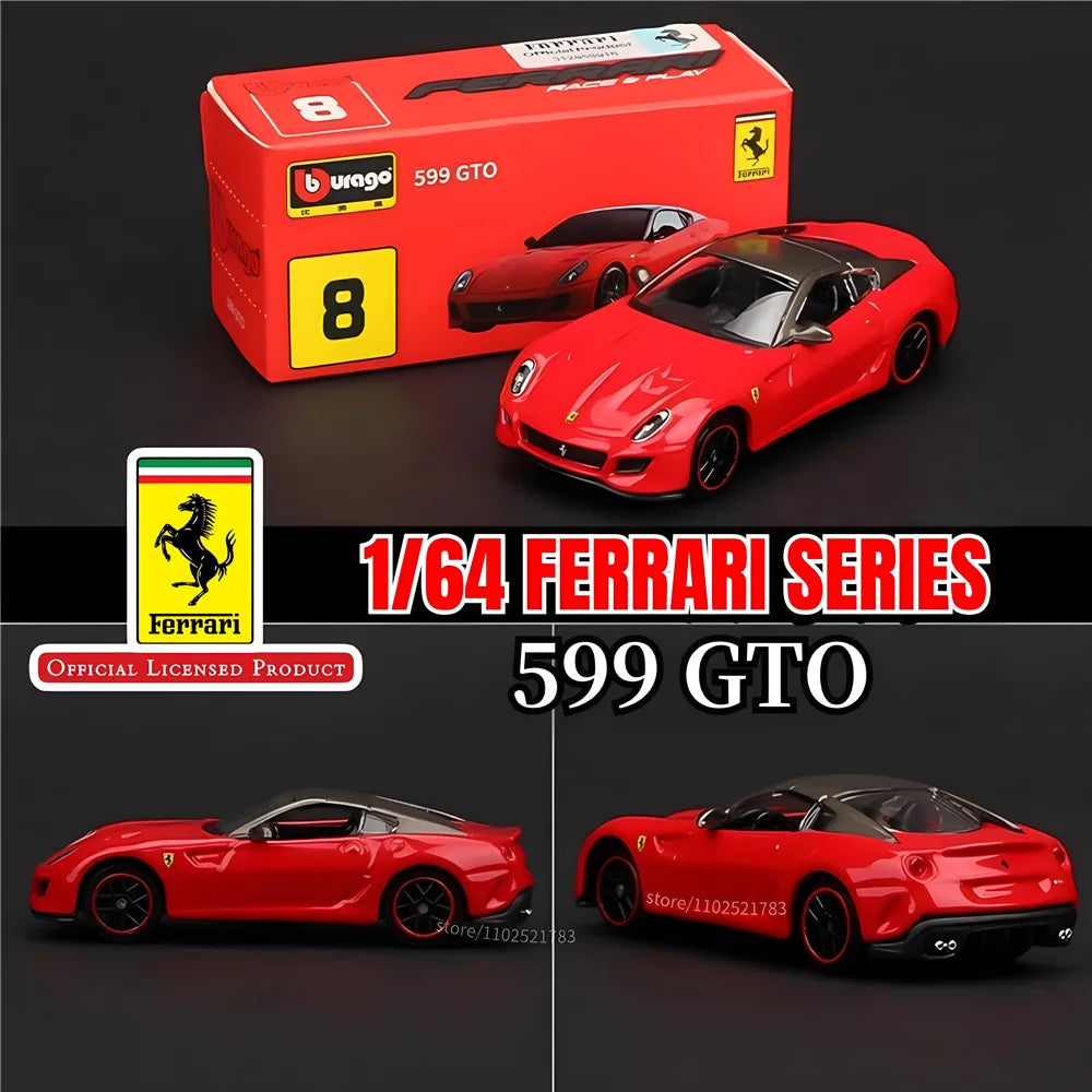 Bburago 1:64 Ferrari SF90 Stradale Replica Car Model, Scale F40 F50 458 488 Enzo Laferrari Diecast Miniature Art Kid Boy Toy - NTKSTORE