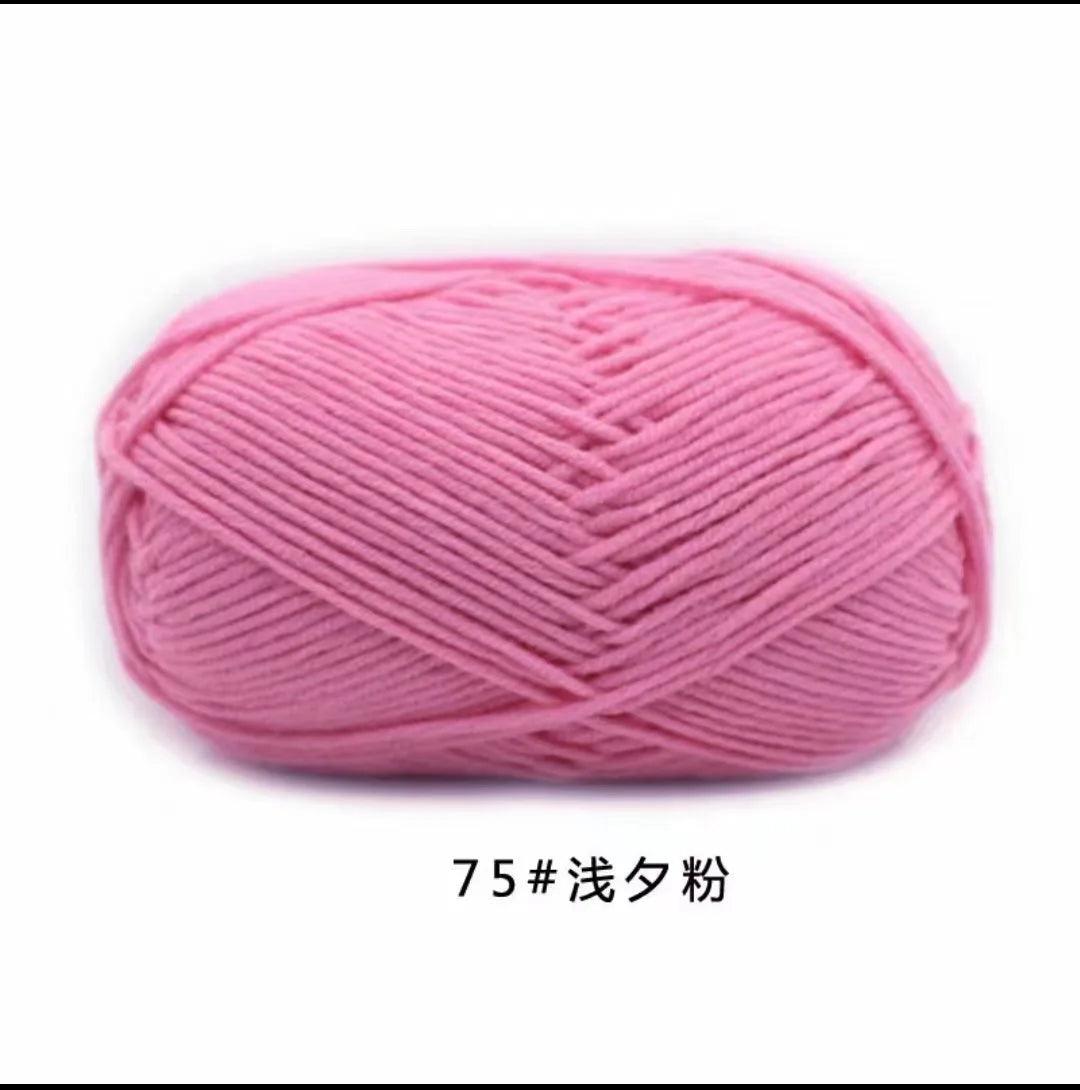 40-50g/Set 4ply Milk Cotton Knitting Yarn Needlework Dyed Lanas For Crochet Craft Sweater Hat Dolls At Low Price - NTKSTORE