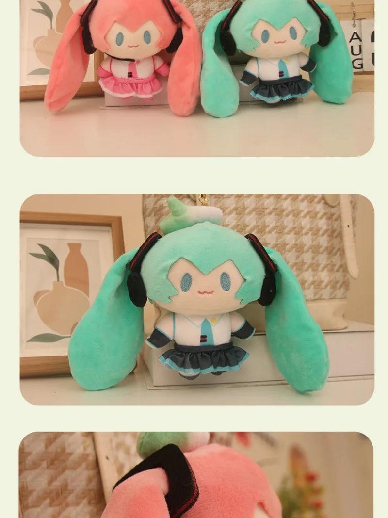 Hatsune Miku Plush Doll Keychain 15cm Cute Miku Anime Collection Peripheral Toys Bag Pendant Decoration Toys Girlfriends Gift - NTKSTORE