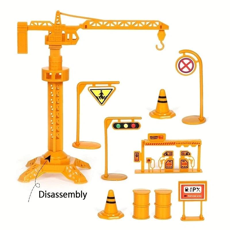 Engineering Vehicle Toys Plastic Construction Excavator Tractor Dump Fire Truck Bulldozer Models Kids Boys Mini Gifts - NTKSTORE