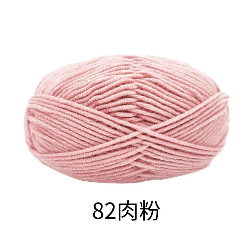 40-50g/Set 4ply Milk Cotton Knitting Yarn Needlework Dyed Lanas For Crochet Craft Sweater Hat Dolls At Low Price - NTKSTORE