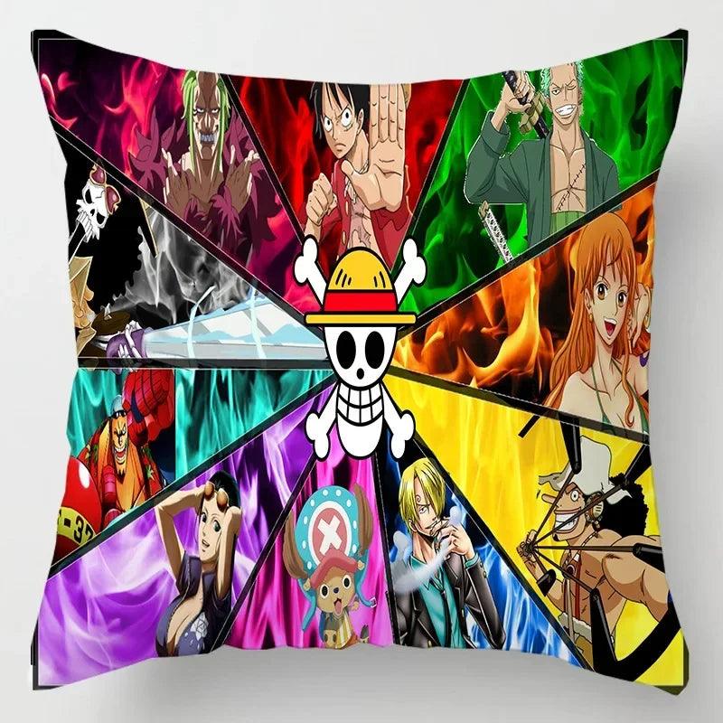 Hot Anime One Piece Luffy Figure Toys Cartoon Zoro Tony Chopper Printed Pillows Cover Birthday Party Decoration Toys Gift 45cm - NTKSTORE