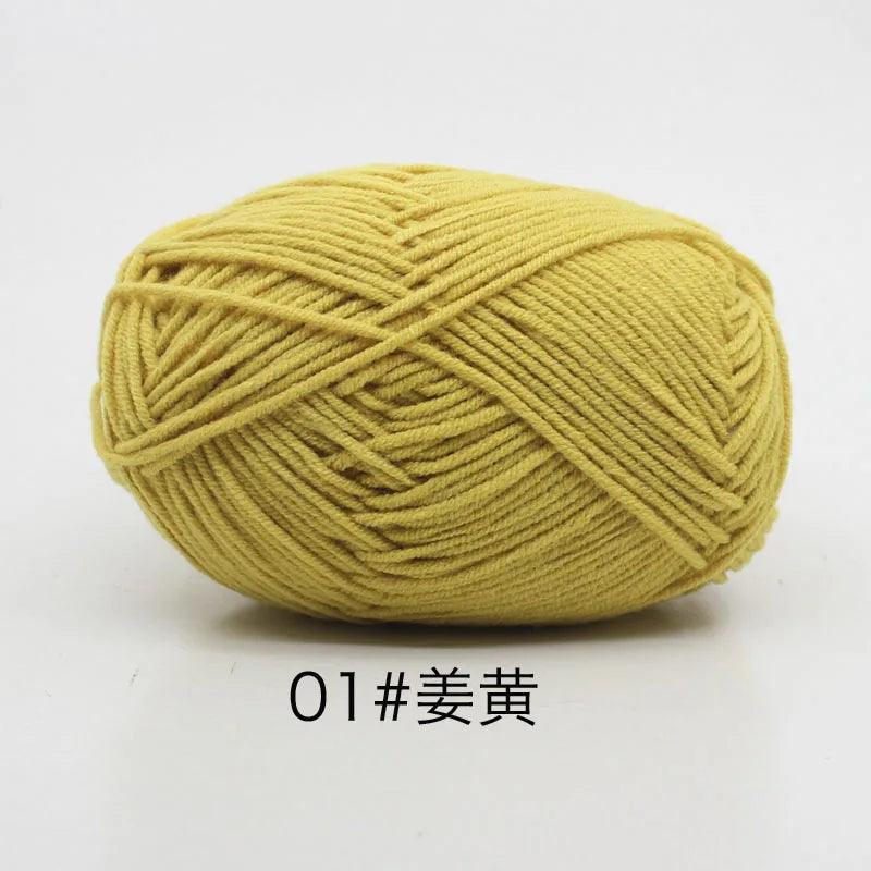 40-50g/Set 4ply Milk Cotton Knitting Yarn Needlework Dyed Lanas For Crochet Craft Sweater Hat Dolls At Low Price - NTKSTORE