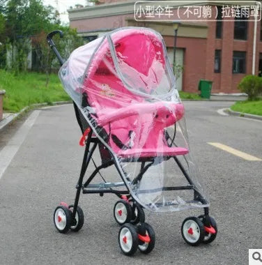 Baby Stroller Rain Cover Rain Cover Raincoat Windshield Cover Perambulator Winter Canopy - NTKSTORE