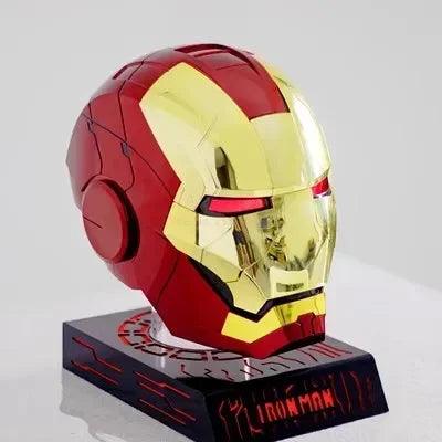 Iron Man Hot Toys Mk5 Autoking 1/1helmet Remote And Voice Control Iron Man Automatic Helmet Mask With Led Light Boy Gift Present - NTKSTORE