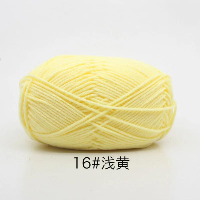 40-50g/Set 4ply Milk Cotton Knitting Yarn Needlework Dyed Lanas For Crochet Craft Sweater Hat Dolls At Low Price - NTKSTORE