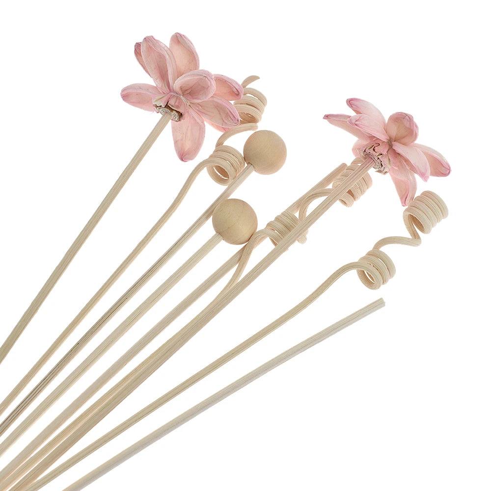 NEW 6PCS/8PCS/9PCS Artificial Flower Rattan Reed Fragrance Aroma Diffuser Refill Stick DIY Floral - NTKSTORE