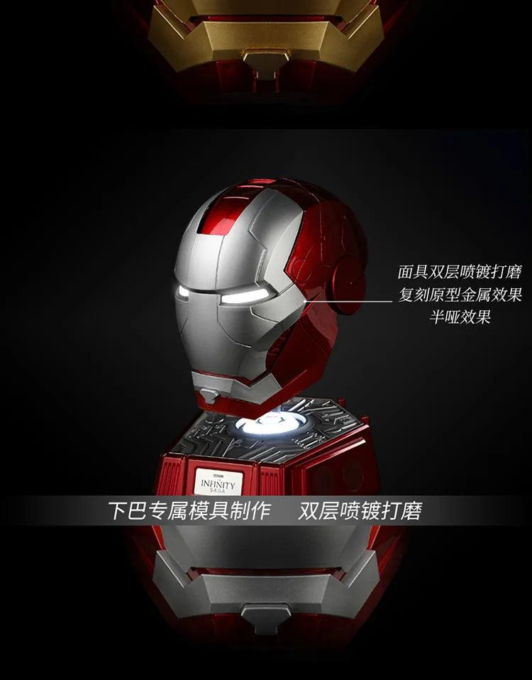 Hot 60cm Iron Man 1:1 Cosplay Helmet Marvel Avengers Light Led Ironman Mask Action Figure Model Toy Child Adult Christmas Gift - NTKSTORE