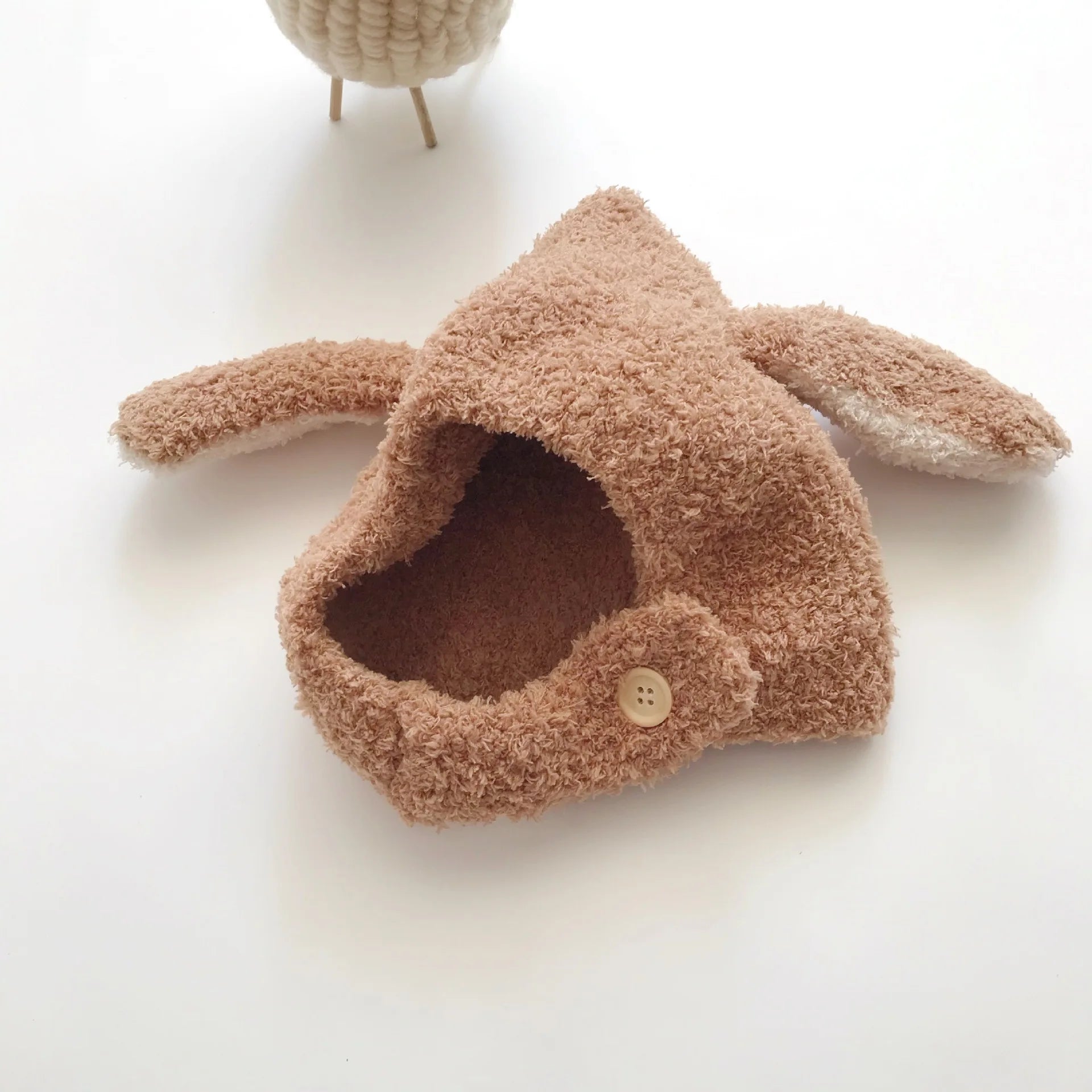 Cute Baby Winter Hat Fleece Warm Bonnets Rabbit Ear Hats for Kids Infant Babies Accessories Newborn Photography Props Boys Girls - NTKSTORE