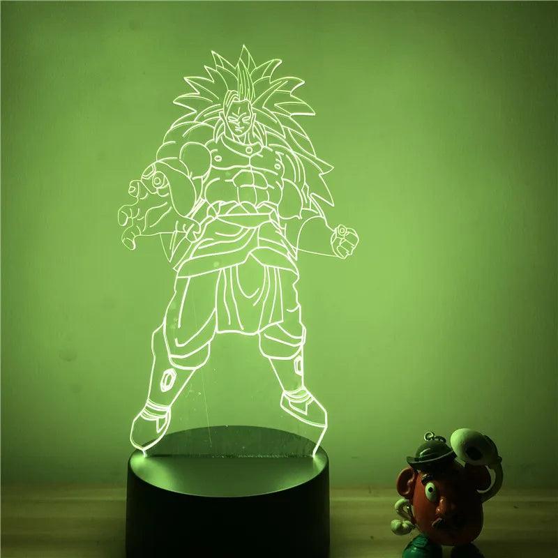 Anime Goku Vegeta Dragon Ball Z Super Saiyan 3D Lamp LED Night Light Goku Jiren Broly Table Lamp Gift 7 Colors - NTKSTORE