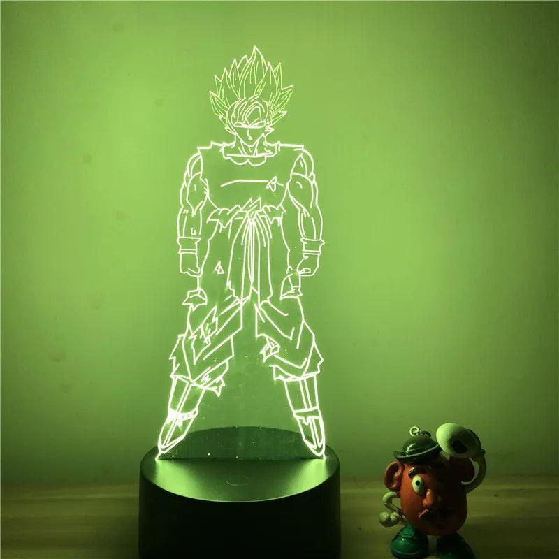 Anime Goku Vegeta Dragon Ball Z Super Saiyan 3D Lamp LED Night Light Goku Jiren Broly Table Lamp Gift 7 Colors - NTKSTORE