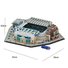 DIY Chelsea Stamford Bridge Football Stadium 3d Stereo Puzzle Model SZ - NTKSTORE