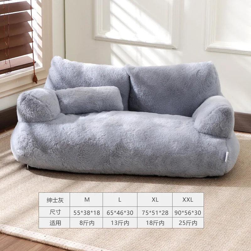 Cat sofa bed Plush Dog Sofa Beds Washable Warm Pet Dog Nest Cat Beds Thicken Comfortable Cushion Dog Sleep Cat Furniture - NTKSTORE