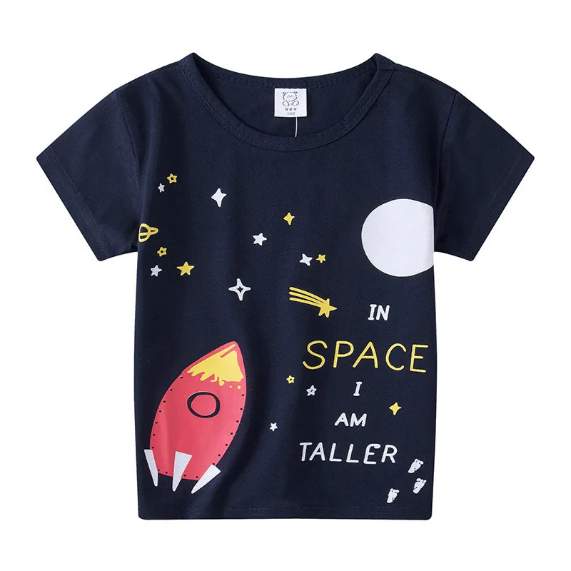 Children's Clothing Boys Girls T-Shirt Kids Clothes Cartoon Summer Tops Long Sleeve Baby Clothing Spring Cotton Ropa De Niña - NTKSTORE