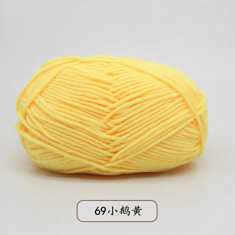 40-50g/Set 4ply Milk Cotton Knitting Yarn Needlework Dyed Lanas For Crochet Craft Sweater Hat Dolls At Low Price - NTKSTORE