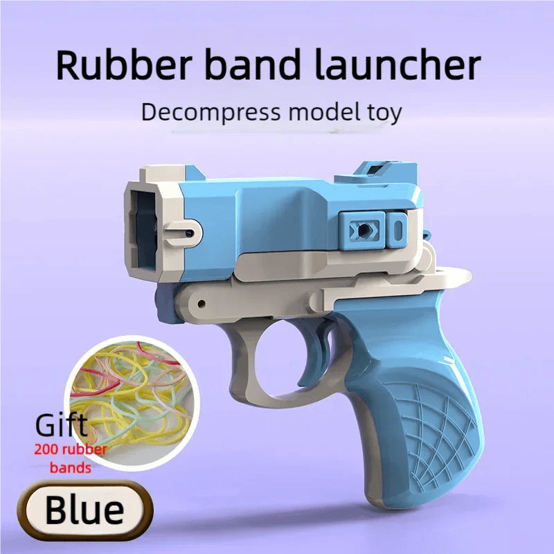 Rubber Band Gun Fidget Toys for Adults 3D Printed Mini 1911 Elastic Band Launcher Pistol Toys Decompression Gift - NTKSTORE