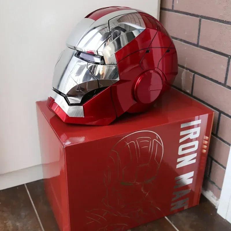 Iron Man Mk5 Helmet War 1:1 Machine Avengers Cosplay Electric Open Close Chinese English Voice Remote Control Birthday Toy Gifts - NTKSTORE