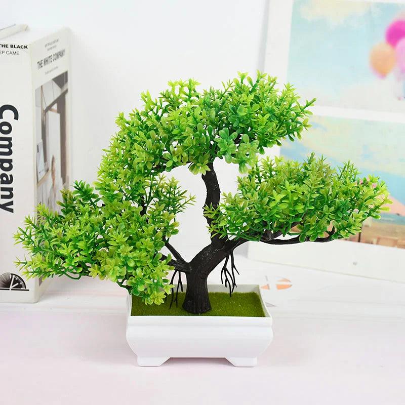 Artificial Plants Bonsai Small Tree Pot Fake Plant Flowers Potted Ornaments For Home Room Table Decoration Hotel Garden Decor - NTKSTORE