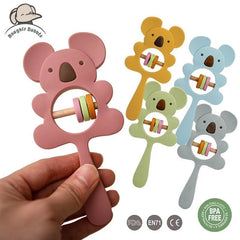 Silicone Rattles for Kids Animal Koala Handbells Newborn Baby Bed Bell Educational Toys Safe Food Grade Baby Teether Baby Items - NTKSTORE