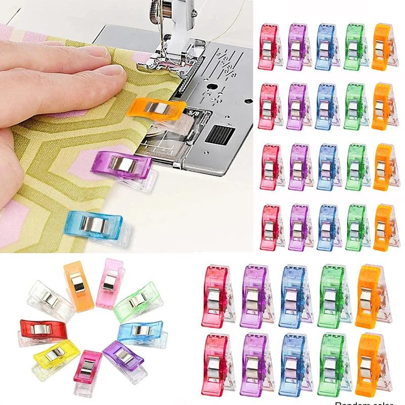 50PCS Sewing Clips Colorful Clips Multipurpose Plastic Craft Crocheting Knitting Safety Clothing Clips Color Binding Clips Paper - NTKSTORE