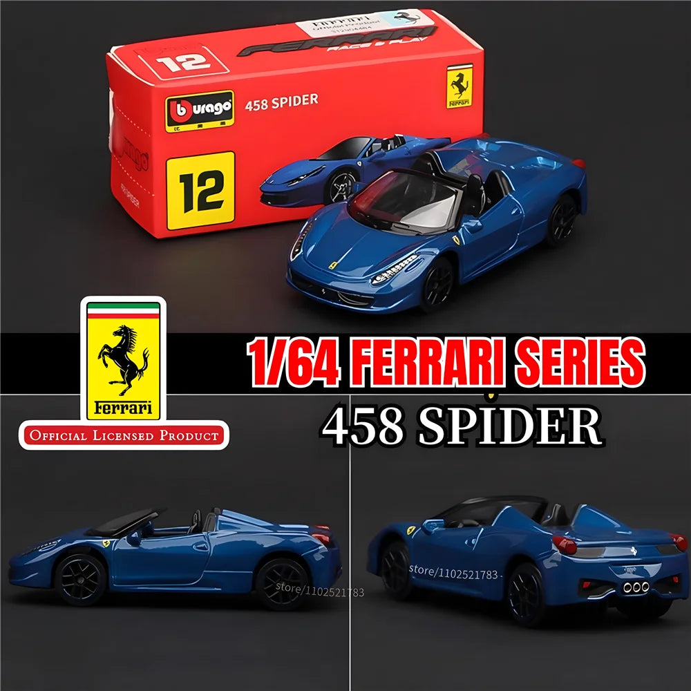 Bburago 1:64 Ferrari SF90 Stradale Replica Car Model, Scale F40 F50 458 488 Enzo Laferrari Diecast Miniature Art Kid Boy Toy - NTKSTORE