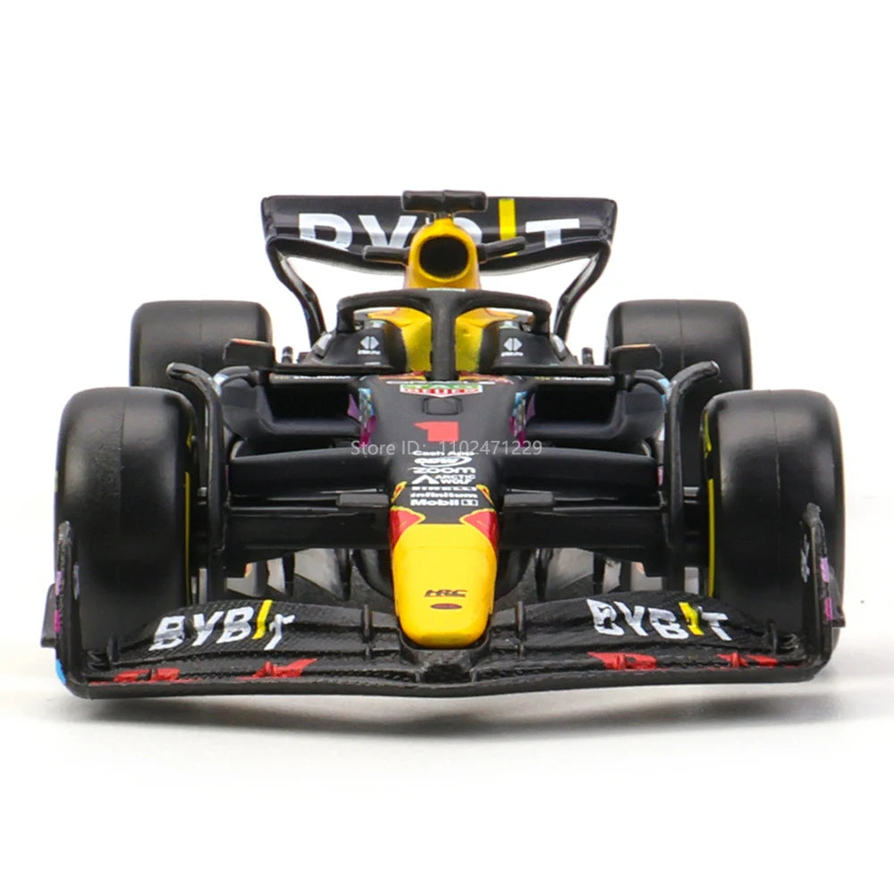 Bburago 1:43 F1 Red Bull Racing TAG RB19 2023 Las Vegas Livery #1 Verstappen #11 Perez Alloy Car Die Cast Model Toy Collectible