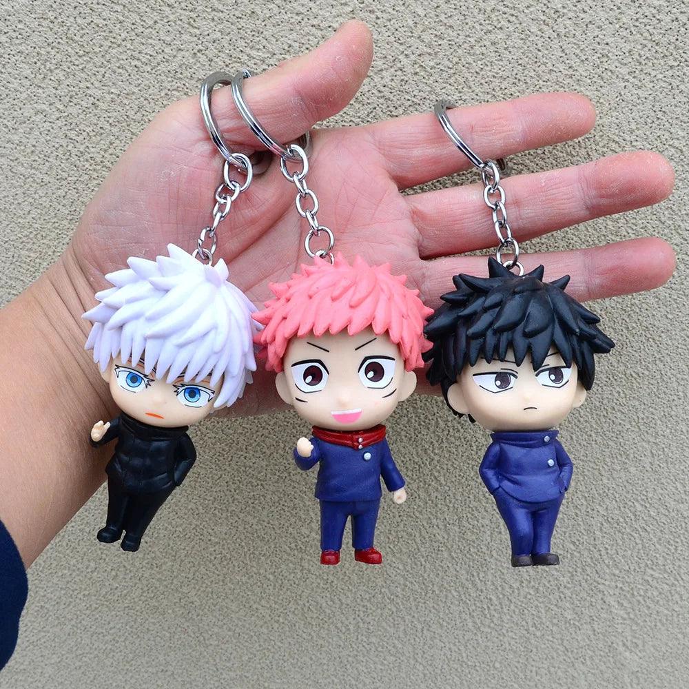 Jujutsu Kaisen Anime Figure Keychain Satoru Gojo Kugisaki Nobara Doll Bag Pendant Yuji PVC Collectible Car Keyring Decoration - NTKSTORE