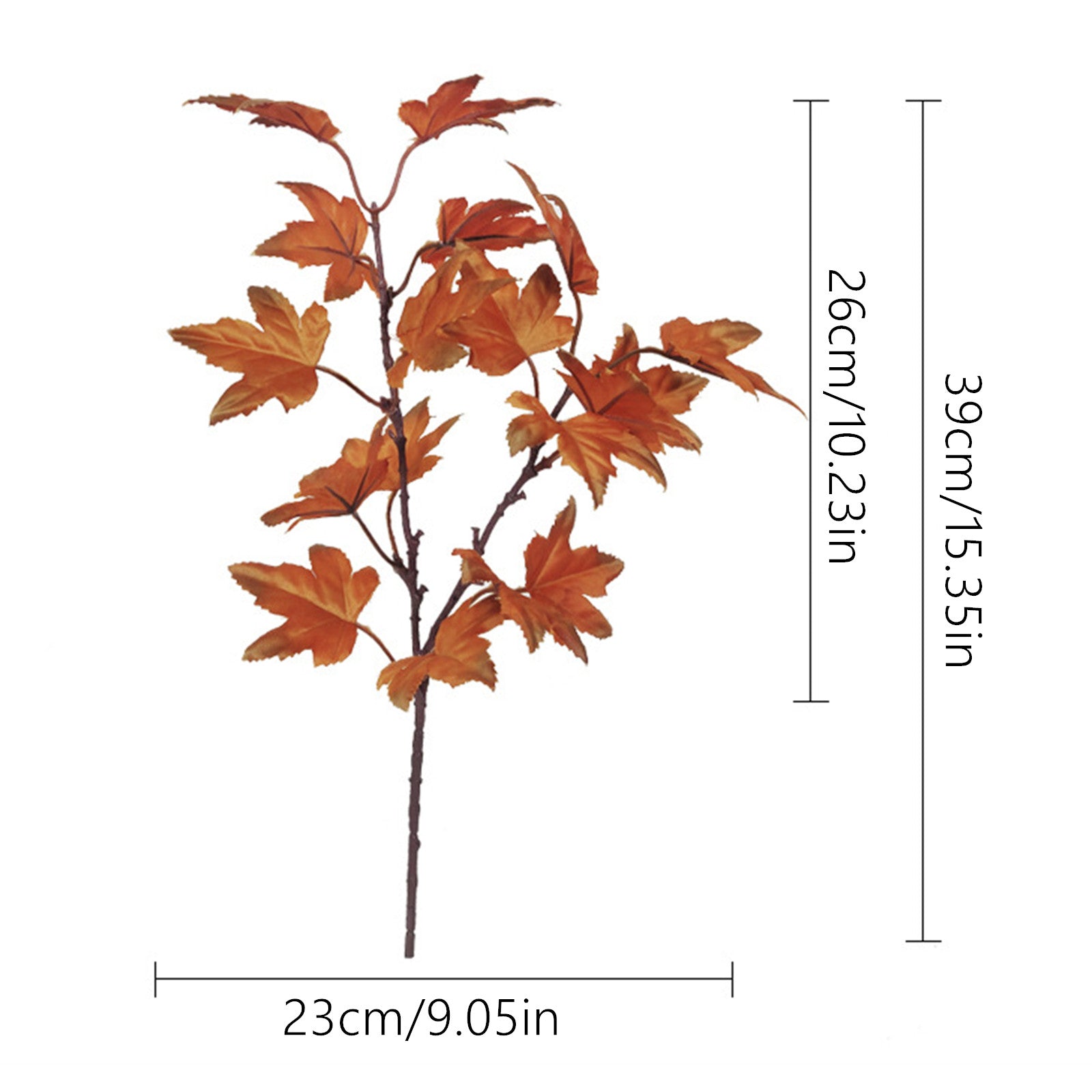 Artificial Leaves Kitchen Fall For Home Maple Stems Thanksgiving Leaves Outdoor Decor Branch Vase Flowers Artificial Tall - NTKSTORE