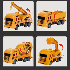 Engineering Vehicle Toys Plastic Construction Excavator Tractor Dump Fire Truck Bulldozer Models Kids Boys Mini Gifts - NTKSTORE