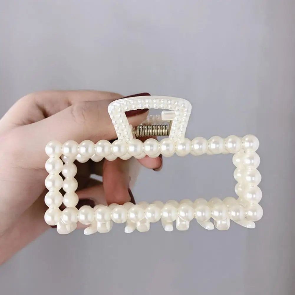 Hair Claw Clip Beautiful Fashion Women Large Hair Grip Imitation Pearl Hair Clamp - NTKSTORE