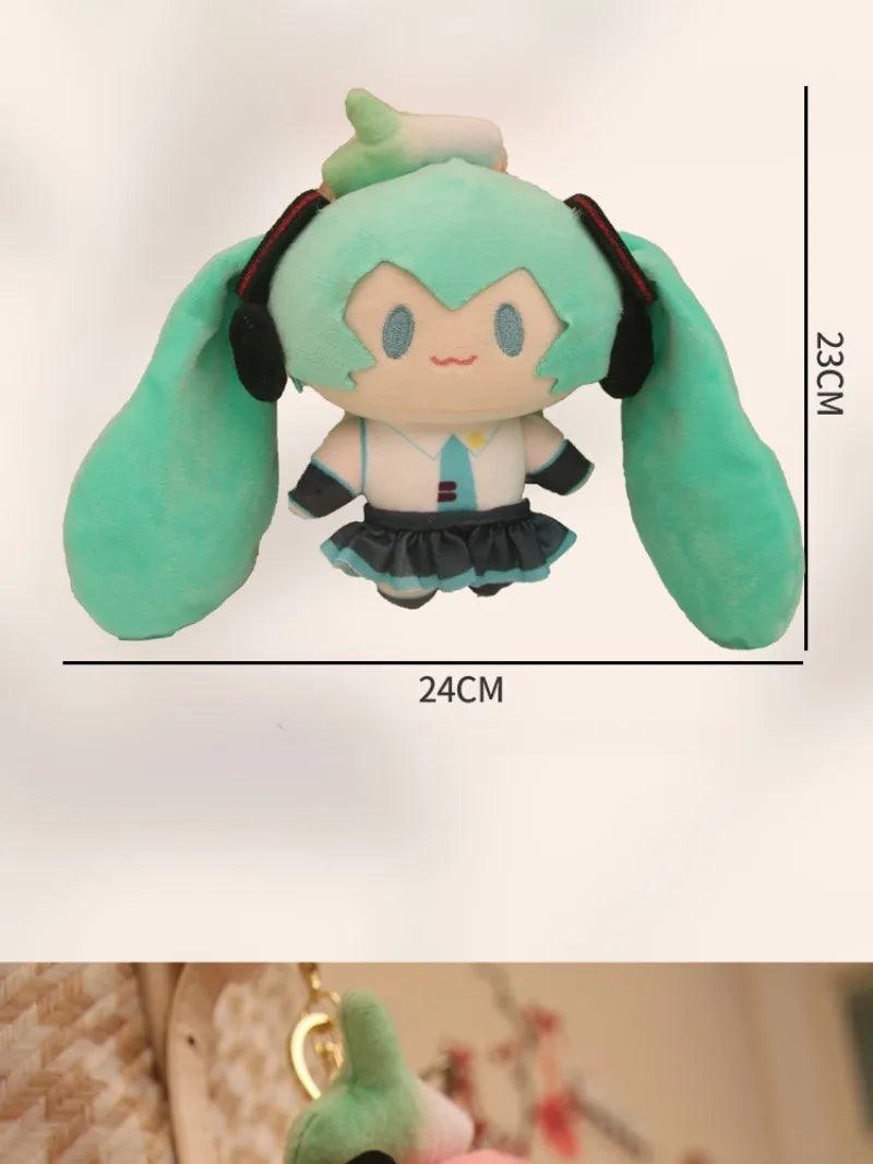 Hatsune Miku Plush Doll Keychain 15cm Cute Miku Anime Collection Peripheral Toys Bag Pendant Decoration Toys Girlfriends Gift - NTKSTORE