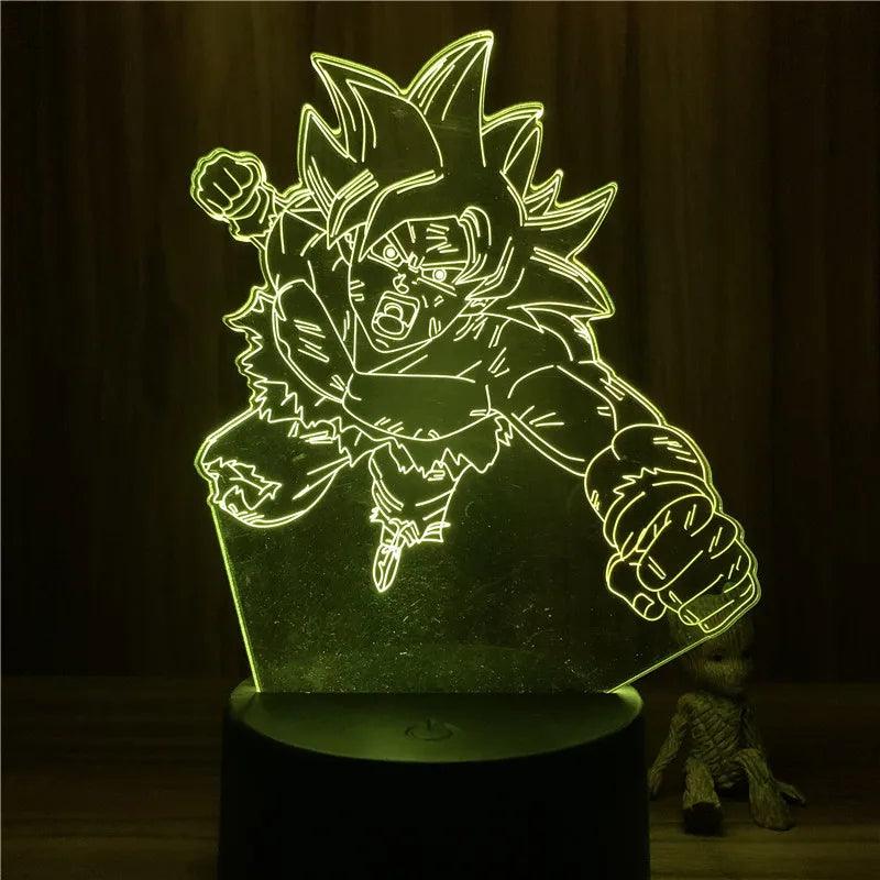 Anime Goku Vegeta Dragon Ball Z Super Saiyan 3D Lamp LED Night Light Goku Jiren Broly Table Lamp Gift 7 Colors - NTKSTORE