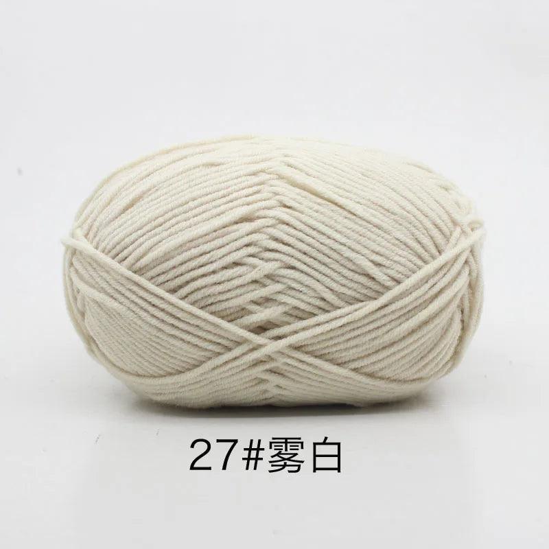 40-50g/Set 4ply Milk Cotton Knitting Yarn Needlework Dyed Lanas For Crochet Craft Sweater Hat Dolls At Low Price - NTKSTORE