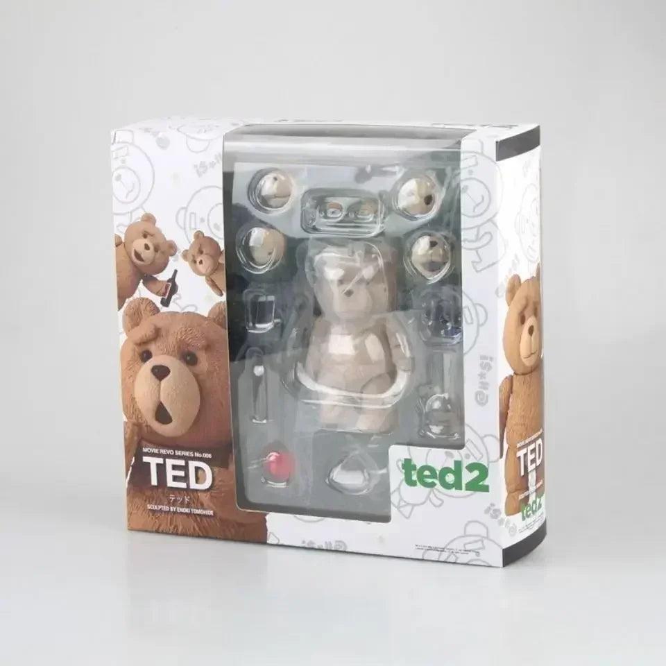 Anime Ted 2 Figure Bjd Ted Teddy Bear Action Figure Amazing Yamaguchi Revoltech No.006 Teddy Brick Figure Movie Model Doll Toys - NTKSTORE