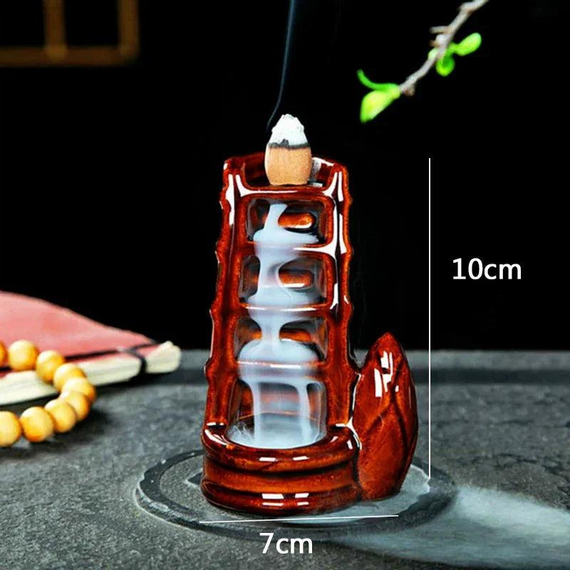 F 2023 hot Dragon Incense Burner Smoke Backflow Best Cone Censer incense Holder mini Office Desk Home Decor Teahouse Ornament - NTKSTORE