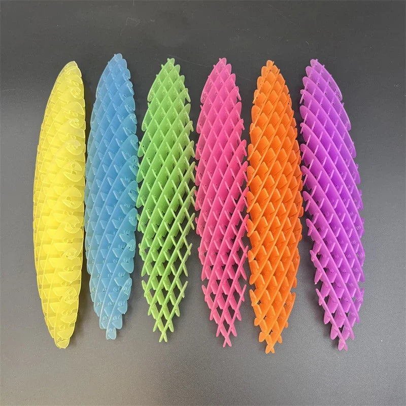 DIY Mesh Stretchable ElasticMesh New Unique Puzzle Release and Decompression Deformation Worm Popit Elastic Mesh Toy - NTKSTORE