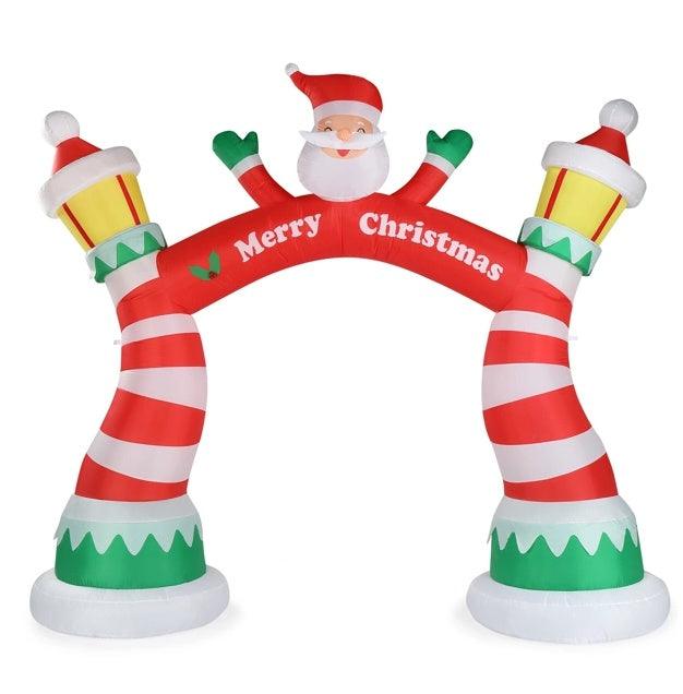 8.9 FT Lighted Christmas Inflatable Archway - NTKSTORE