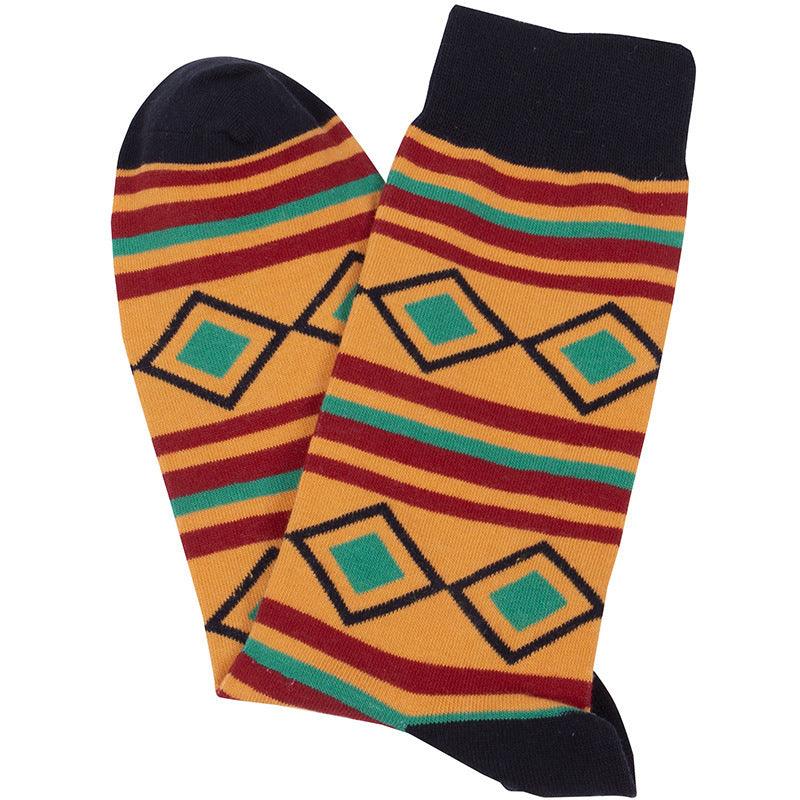 Multi-Color Mid-calf Ethnic Style Floral Socks - NTKSTORE