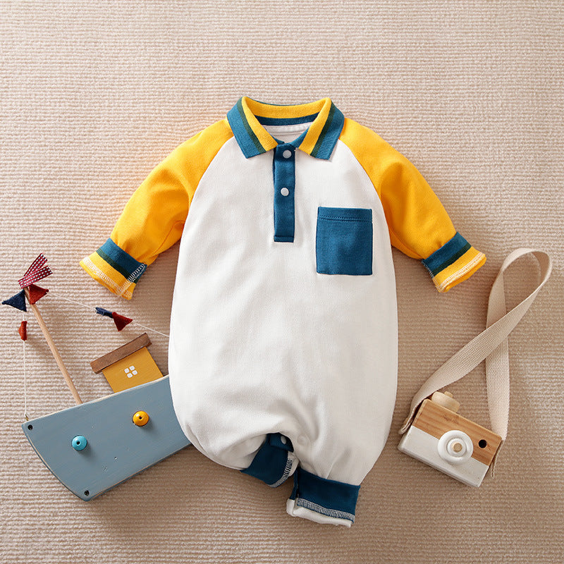 Baby One-piece Spring And Autumn Romper Baseball Uniform